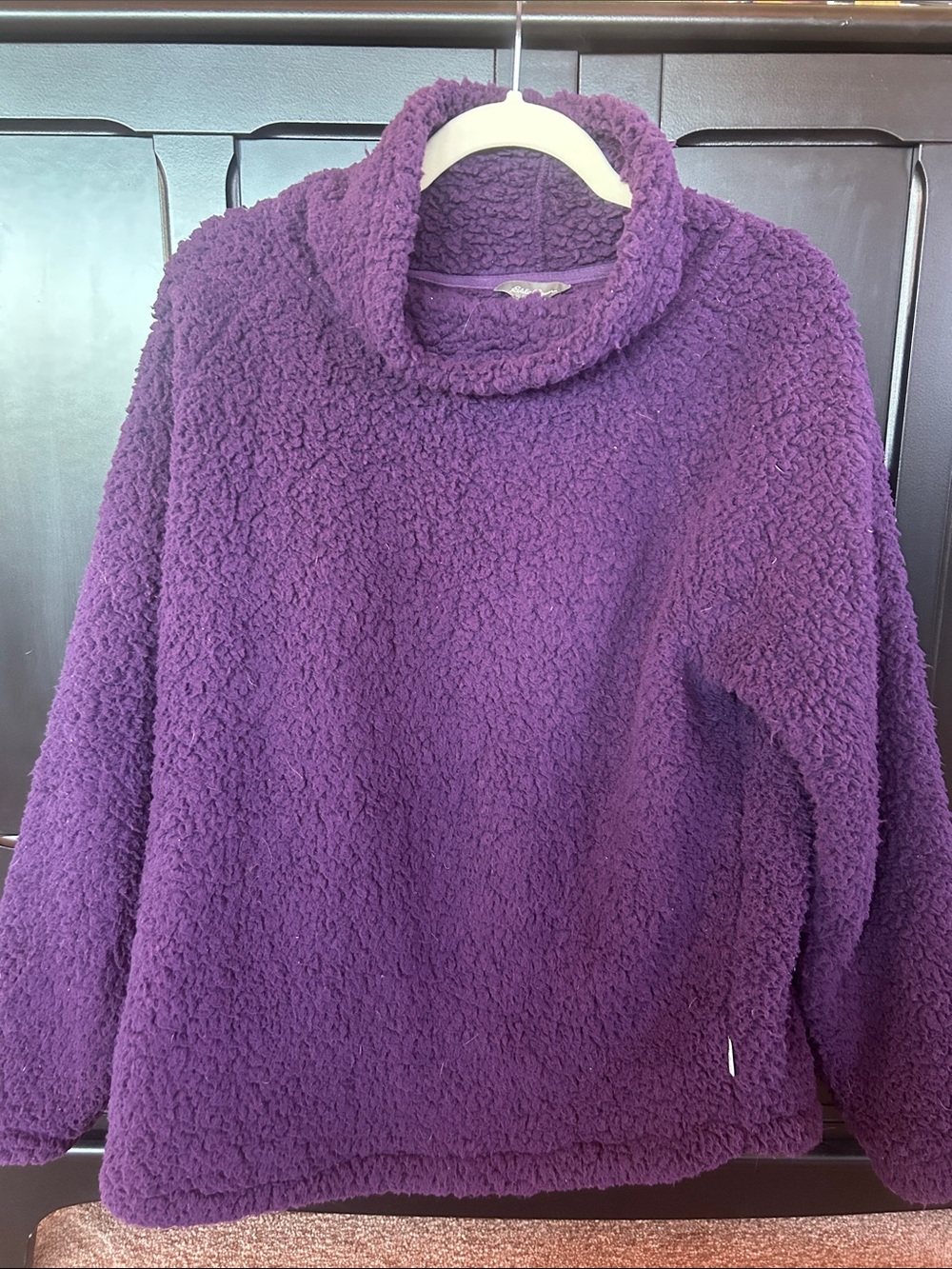 Eddie Bauer Plush Sherpa Turtleneck - Purple